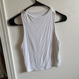 Women's White Sleeveless Tank Top